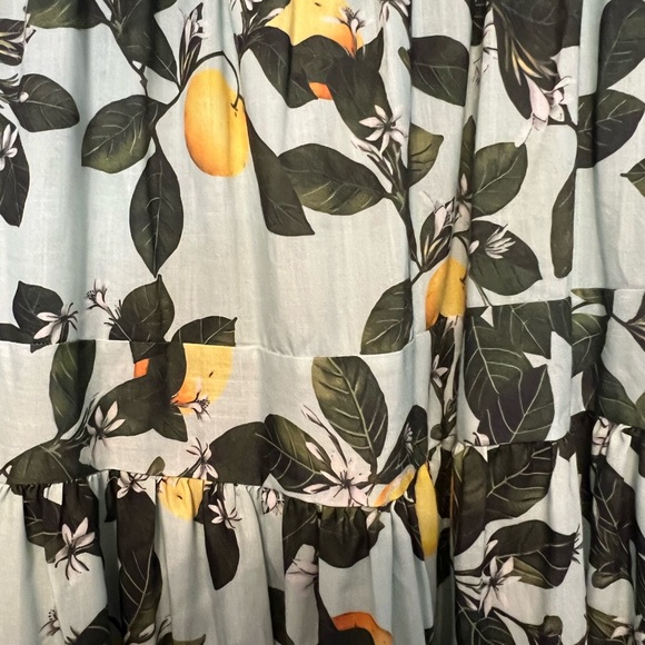 MINTY LEMON PRINTED TIE-STRAP MAXI DRESS - Picture 4 of 8